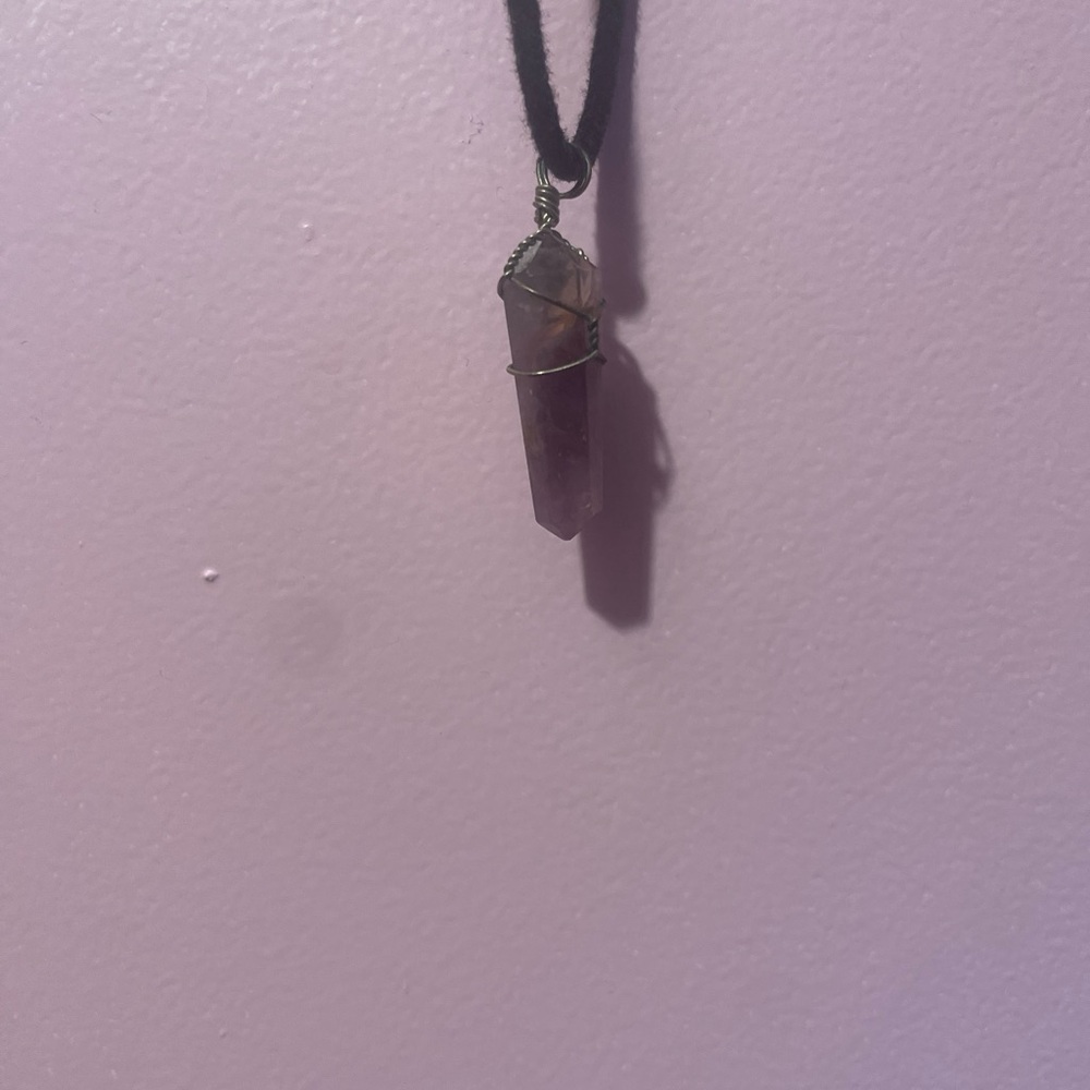 Amethyst Crystal Pendant Necklace